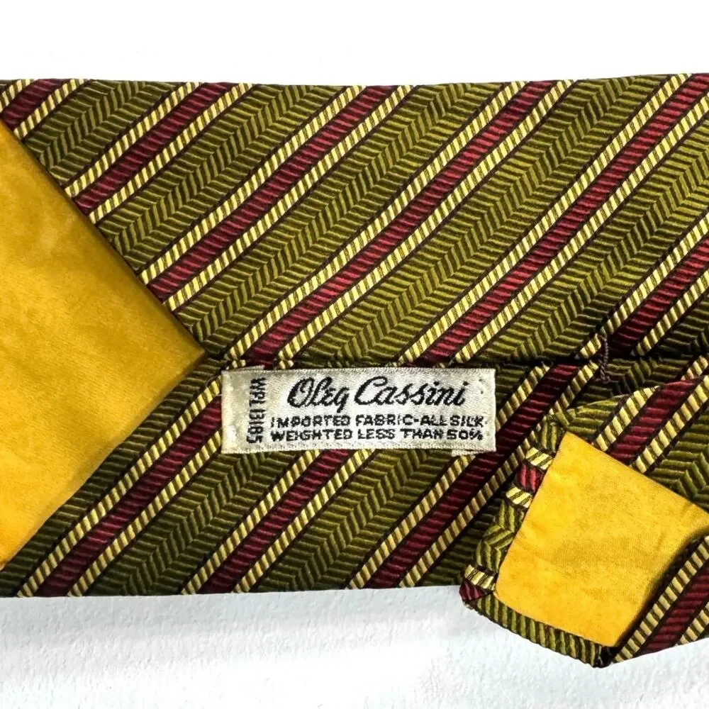 Vintage Oleg Cassini Silk Tie Lord & Taylor Men’s Shop Rare 1960s NWT